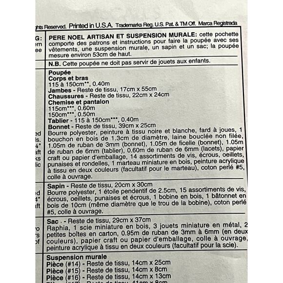 McCalls 7865 Christmas pattern santa mini quilt bag of toys - Picture 5 of 7